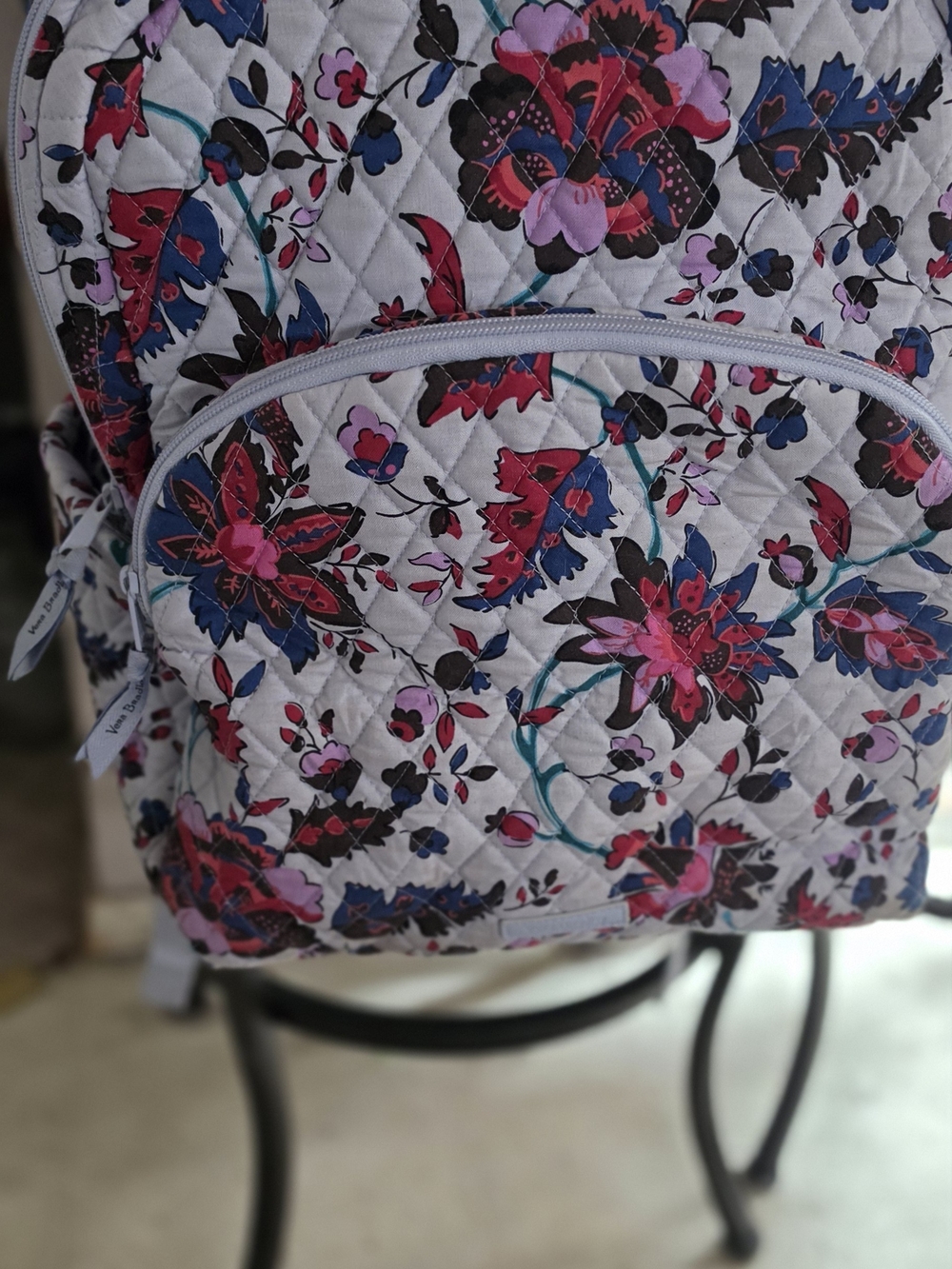 Vera Bradley Xlg Floral Vinyard Pattern Backpack - Like New